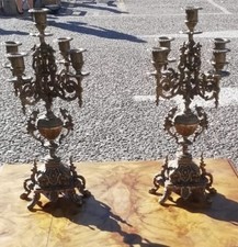 Coppia candelabri ottone usato Coppia candelabri ottone usato  Verrone