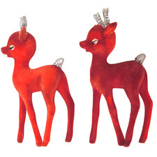 Vintage red flocked for sale  Stamford