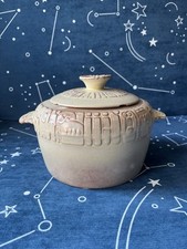 Caçarola asteca maia marrom vintage Frankoma panela e tampa 7W tampa lascada comprar usado  Enviando para Brazil