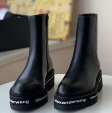 Botas Sanford com logotipo de couro ALEXANDER WANG tamanho 38 sem caixa novas comprar usado  Enviando para Brazil