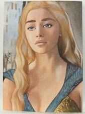 KHALEESI COMICS GAME OF THRONES STAR WARS DESENHO ORIGINAL CARTÃO ESBOÇO ACEO comprar usado  Enviando para Brazil