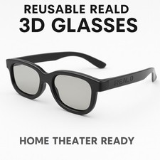 Real D 3D cinema filmes teatro quadro plástico preto vidro passivo tamanho adulto b7, usado comprar usado  Enviando para Brazil
