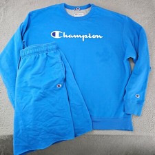 Conjunto de shorts moletom Champion masculino XXL azul desgaste atlético algodão blen, usado comprar usado  Enviando para Brazil