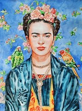 Frida kahlo watercolor d'occasion  Expédié en Belgium