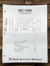 Amplificador McIntosh MC1000 MC-1000 manual de serviço *original* comprar usado  Enviando para Brazil