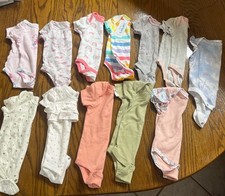 Usado, Lote de 12 Bodysuits para Bebê Menina Tamanho 0-3 3-6 Meses Babado Rosa Uma Peça comprar usado  Enviando para Brazil