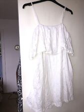 White broderie stretch for sale  MANSFIELD