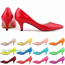 Sapatos femininos de trabalho de escritório de couro envernizado biqueira pontiaguda OL parte superior baixa sapatos deslizantes comprar usado  Enviando para Brazil