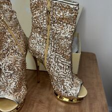 Gold sequin platform for sale  Jonesborough