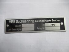 Typenschild plate schild gebraucht kaufen  Deutschland