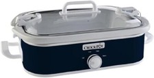 Olla de cocción lenta manual Crock-Pot SCCPCCM350-BL, azul marino, 3,5 cuartos de galón segunda mano  Embacar hacia Mexico