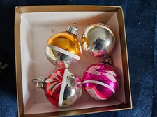 Vintage christmas baubles for sale  MORPETH