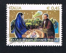 Italia francobollo natale usato  Prad am Stilfserjoch