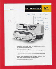 Folheto/brochura CATERPILLAR D4 TRATOR TIPO PISTA SÉRIE D ESPECIFICAÇÕES 11/66 comprar usado  Enviando para Brazil