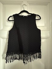 Schwarzes boho sommeroberteil gebraucht kaufen  Genthin