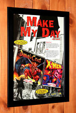 1995 Demon's Crest X-Men Mutant Apocalypse SNES Promo Vintage Poster Ad Framed , usado comprar usado  Enviando para Brazil