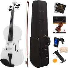 Violino Mendini By Cecilio para crianças e adultos com estojo, arco, afinador - 4/4 MV branco - comprar usado  Enviando para Brazil