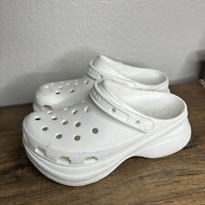 Usado, Tamancos femininos Crocs clássico Bae plataforma deslizante robusto ao ar livre tamanho 8 branco comprar usado  Enviando para Brazil