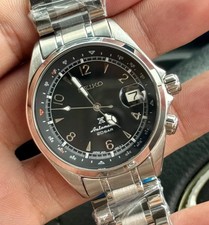 Seiko Alpinist automático 7S26 relógio de aço inoxidável mostrador preto 20 BAR comprar usado  Enviando para Brazil