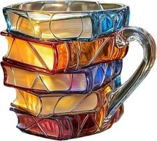 Painted book mug for sale  Idaho Falls
