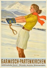 Ski posters garmisch for sale  UK