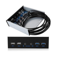 Placa de expansão hub painel frontal USB 3.0 2.0 HD microfone fone de ouvido conector PC comprar usado  Enviando para Brazil