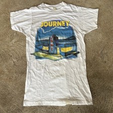 Camiseta promocional masculina Journey Band Raised On Radio original 1986 estrelas da tela M comprar usado  Enviando para Brazil