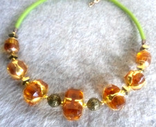 Kette bernsteinfarbig choker gebraucht kaufen  Zenting
