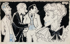Dessin Original Théatre Antoine DERY La Main Passe FEYDEAU 1954 MICHELINE PRESLE comprar usado  Enviando para Brazil