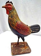 ESTATUETA GALO GALO MADEIRA LACA PINTURA COLORIDA ARTE INDIANA VINTAGE COMESTÍVEIS comprar usado  Enviando para Brazil