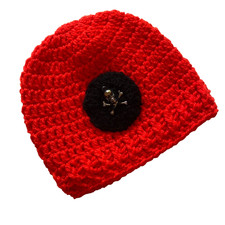 Gorro de crochê feito à mão meninos recém-nascidos caveira vermelha punk gótico pirata anos 90 grunge comprar usado  Enviando para Brazil