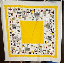 Mantel Broderie amarillo vintage - Utensilios de cocina estufa temática hogar chimenea  segunda mano  Embacar hacia Mexico