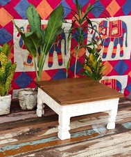 Usado, Mesa Chowki Bajot Chowki de madeira esculpida à mão arte tradicional de madeira maciça comprar usado  Enviando para Brazil