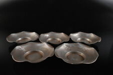 Usado, K193: Japanese Tin Shikunshi sculpture TEA CUP TRAY Saucer Chataku 5pcs, auto comprar usado  Enviando para Brazil