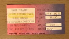 1986 Alice Cooper Vinnie Vincent Invasion 12/12 Philadelphia Concert Ticket Stub comprar usado  Enviando para Brazil