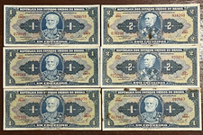 Lote 6 Cédulas Antigas do Brasil - Notas do Brasil - 070899 comprar usado  Brasil 
