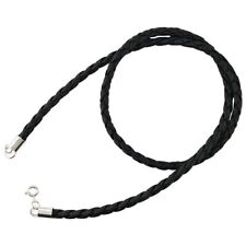 Colar de couro genuíno trançado 4mm para pingente charme masculino novo chocker, usado comprar usado  Enviando para Brazil