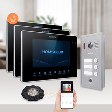 Usado, HOMSECUR WLAN Video Türsprechanlage Türklingel Fingeprint RFID Zugang 3 Familien comprar usado  Enviando para Brazil
