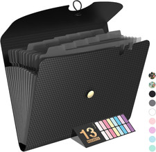 Carpeta Acordeon 13 Bolsillos Expansível com Etiquetas A4 Escuela Oficina comprar usado  Enviando para Brazil