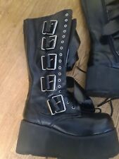Demonia plateaustiefel schwarz gebraucht kaufen  Berlin