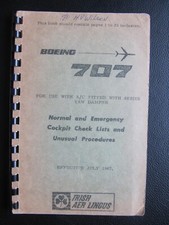 Lista de verificação IRISH AER LINGUS BOEING B-707 cockpit de emergência 7/1967 sem cartão de segurança comprar usado  Enviando para Brazil