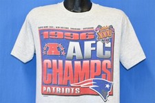 Camiseta FUTEBOL M vintage anos 90 NEW ENGLAND PATRIOTS AFC CHAMPS 1996 SUPER BOWL XXXI, usado comprar usado  Enviando para Brazil