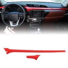 Compatível com Toyota Hilux 2015-2022 kit de acabamento painel de controle central interno ABS vermelho comprar usado  Enviando para Brazil