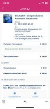 Konzertkarte stahlzeit spekart gebraucht kaufen  Kirchheim unter Teck