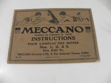 Meccano 1918 manuel d'occasion  Fontenay-le-Fleury