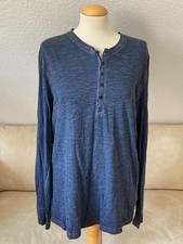 SU Straight Up Masculino Tamanho L Azul Manchado Longo Gola Redonda com Botão Row, usado comprar usado  Enviando para Brazil