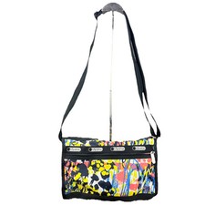 Bolsa tiracolo LeSportsac expansível luxo L gráfica macarrão estampa skate zíper, usado comprar usado  Enviando para Brazil