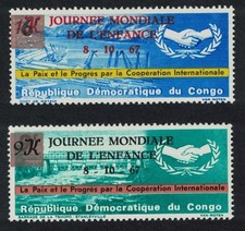 Dia Mundial da Criança 2v RD Congo 1968 MNH SG#645-646 comprar usado  Enviando para Brazil