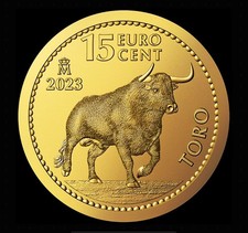 Spanien stier goldmünze gebraucht kaufen  Rott