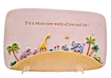 Placa para decoração de quarto de bebê pendurada Grasslands Road Nursery IT's A WHOLE NEW WORLD comprar usado  Enviando para Brazil
